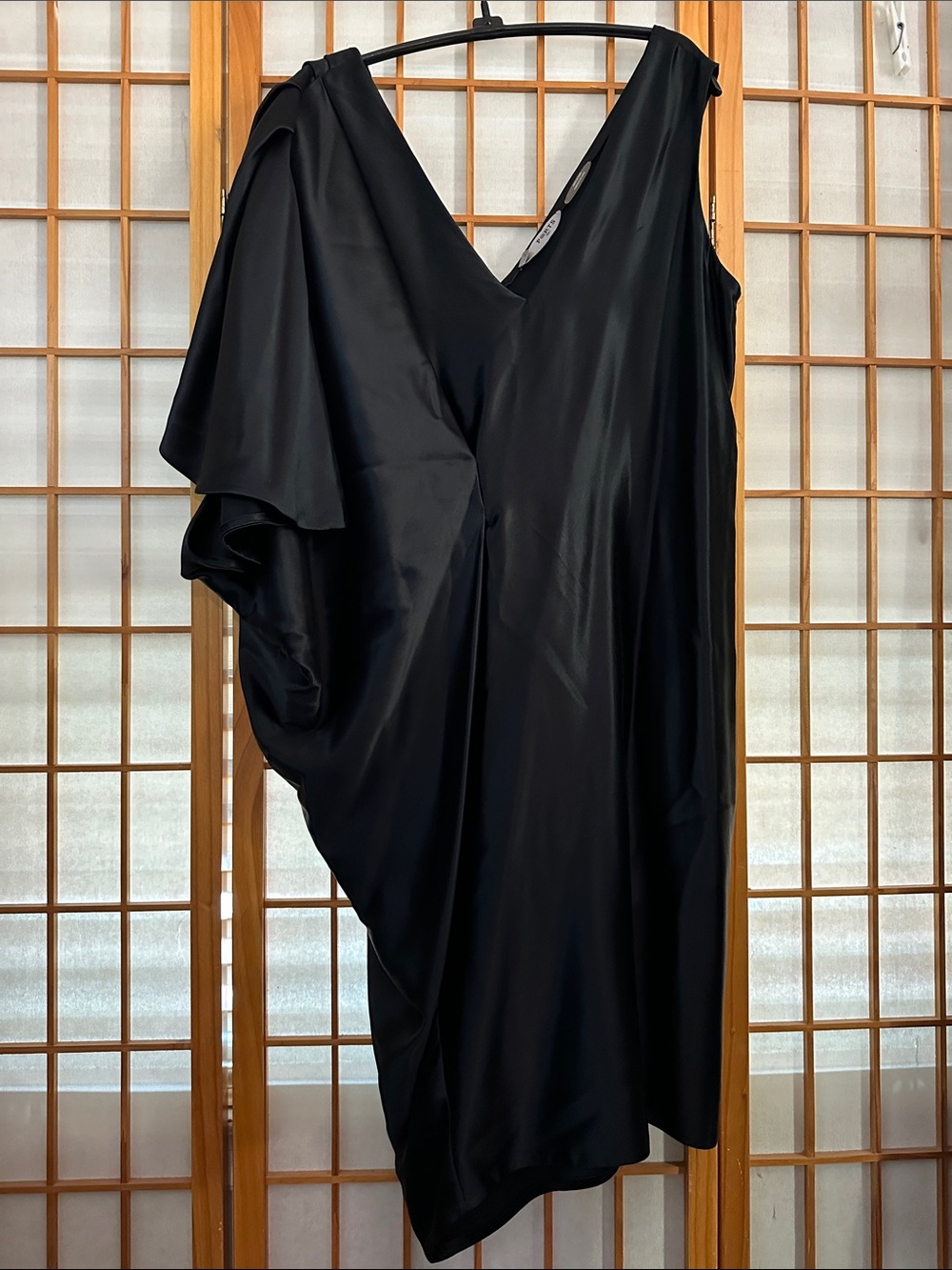 Ports 1961 Black Asymmetrical Draped Avant Garde Dress